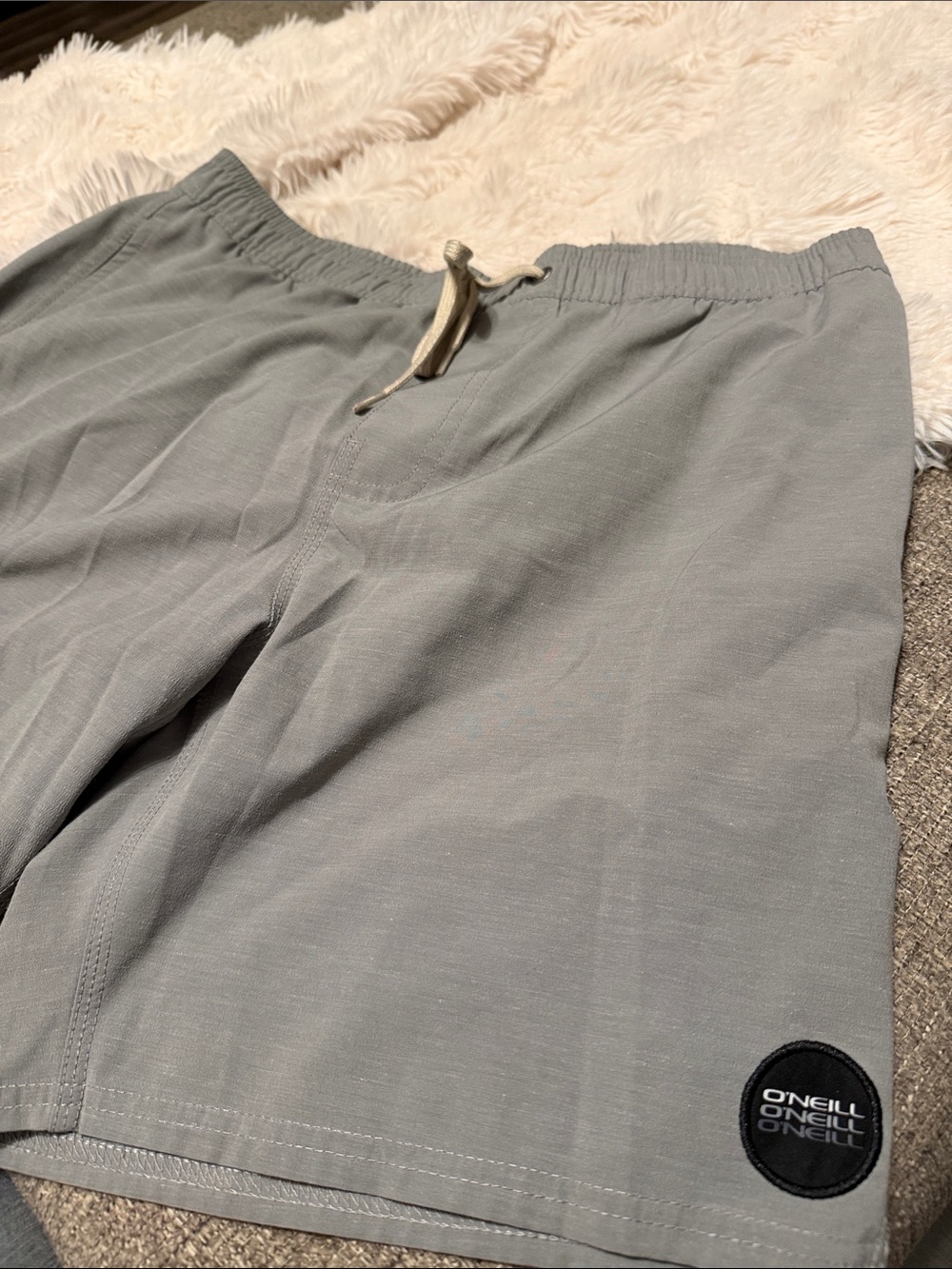 O'Neill Gray Elastic Waist Swim Shorts